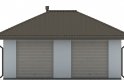 Projekt domu energooszczędnego G54 - Budynek garażowy - elewacja 1