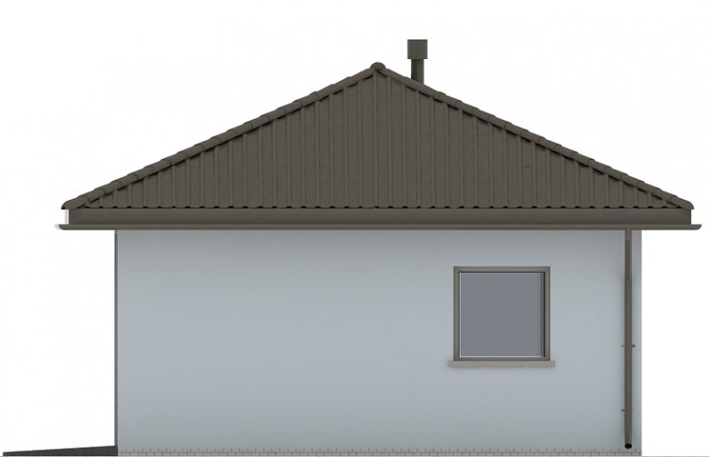 Projekt domu energooszczędnego G54 - Budynek garażowy - elewacja 3