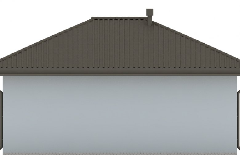 Projekt domu energooszczędnego G54 - Budynek garażowy - elewacja 4
