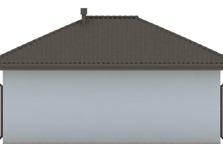 Projekt domu energooszczędnego G54 - Budynek garażowy - elewacja 4