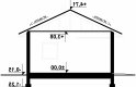 Projekt domu energooszczędnego G54 - Budynek garażowy - przekrój 1