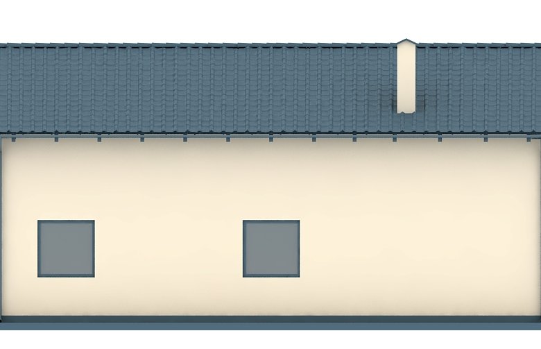 Projekt domu energooszczędnego G50 - Budynek garażowo - gospodarczy - elewacja 3