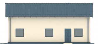 Elewacja projektu G50 - Budynek garażowo - gospodarczy - 2 - wersja lustrzana