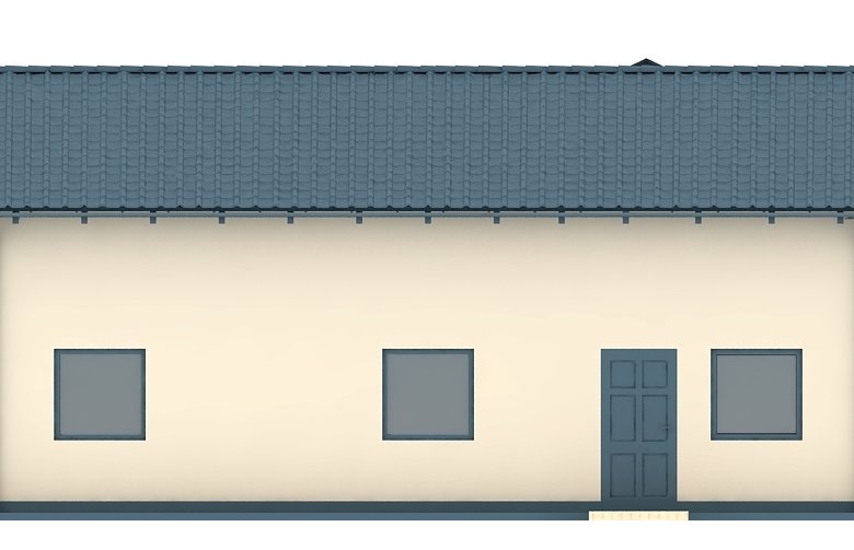 Projekt domu energooszczędnego G50 - Budynek garażowo - gospodarczy - elewacja 2
