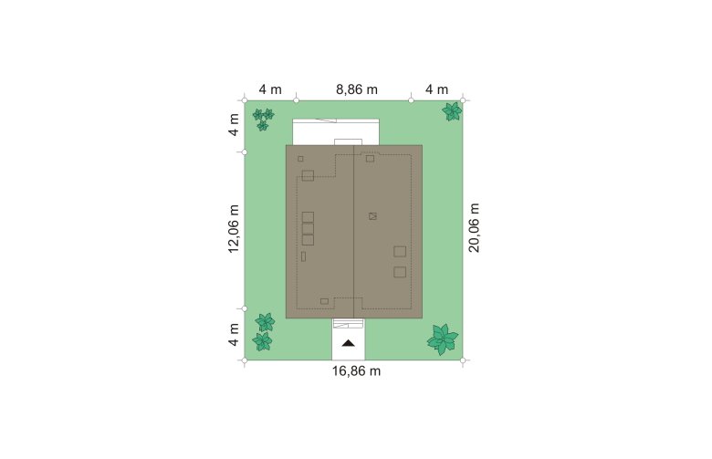 Projekt domu wielorodzinnego Prosty (170) - Usytuowanie