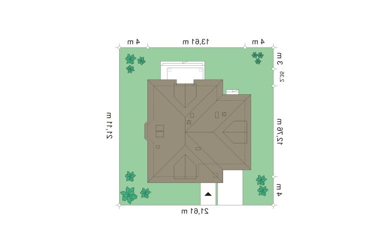 Projekt domu wielorodzinnego Prymus (171) - Usytuowanie - wersja lustrzana