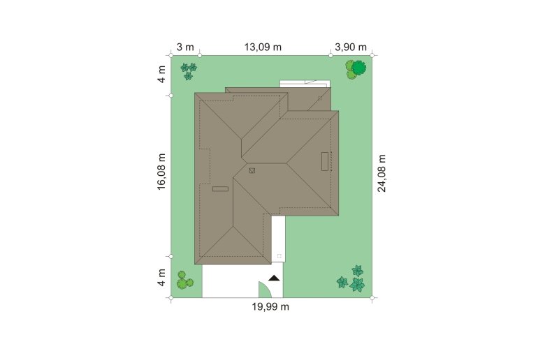 Projekt domu szkieletowego Riwiera (182) - Usytuowanie