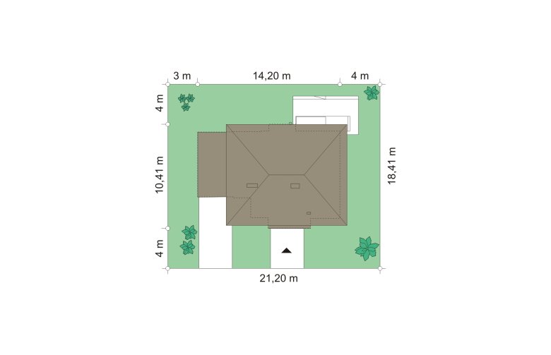 Projekt domu szkieletowego Nieduży (145) - Usytuowanie