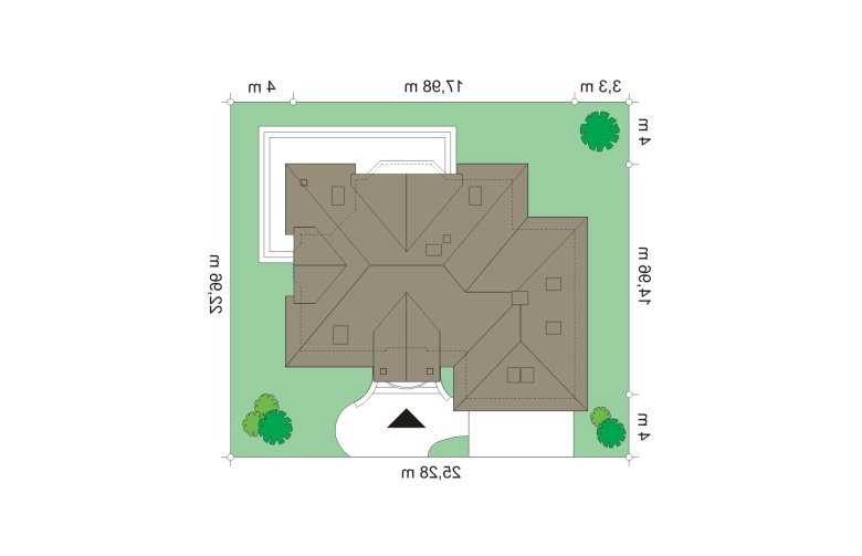 Projekt domu wielorodzinnego Maja 4 (130) - Usytuowanie - wersja lustrzana