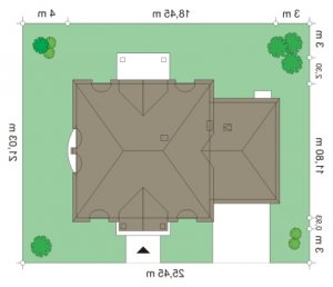 Usytuowanie budynku Magnat (125) w wersji lustrzanej