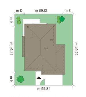 Usytuowanie budynku Kasjopea 4 (110) w wersji lustrzanej