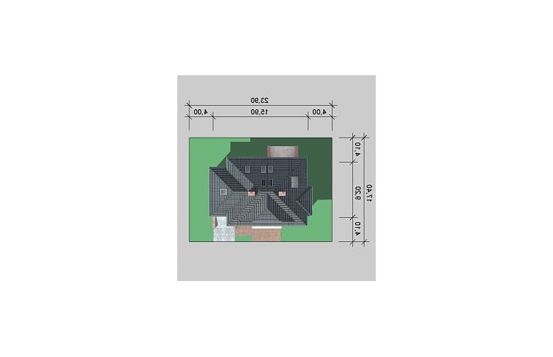 Projekt domu wielorodzinnego LK&672 - Usytuowanie - wersja lustrzana