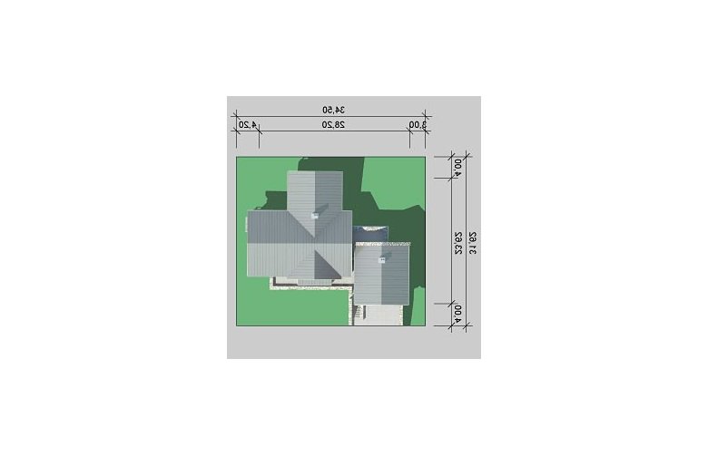 Projekt domu wielorodzinnego LK&714 - Usytuowanie - wersja lustrzana