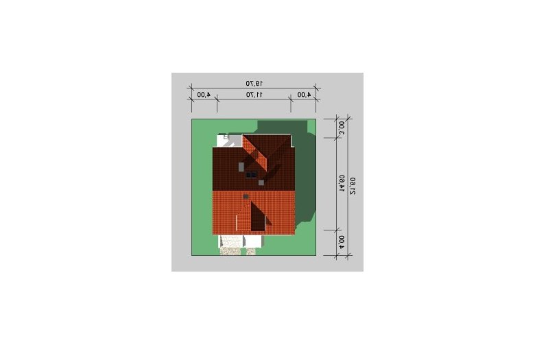 Projekt domu wielorodzinnego LK&724 - Usytuowanie - wersja lustrzana