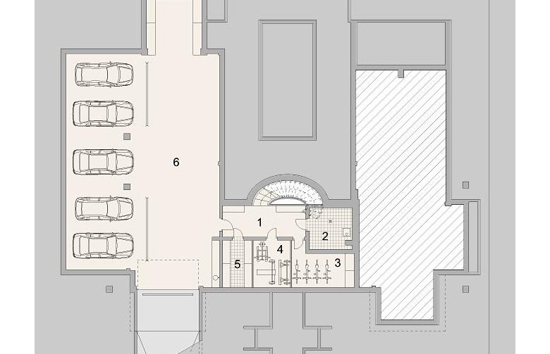 Projekt domu wielorodzinnego LK&1184 - piwnica