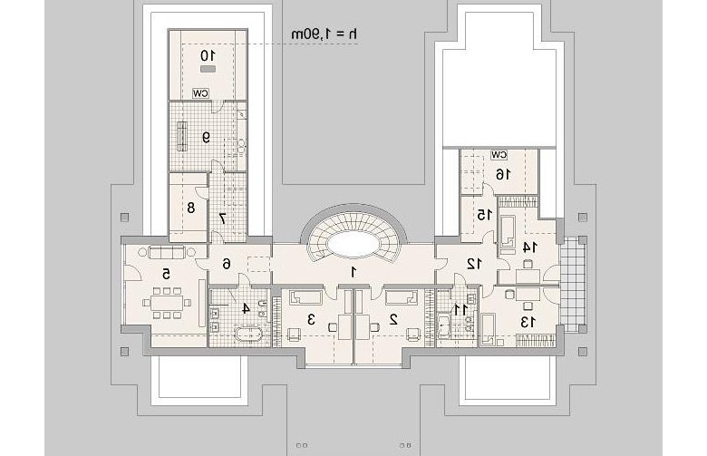 Projekt domu wielorodzinnego LK&1184 - poddasze