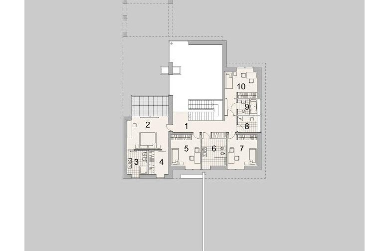 Projekt domu z poddaszem LK&1170 - piętro
