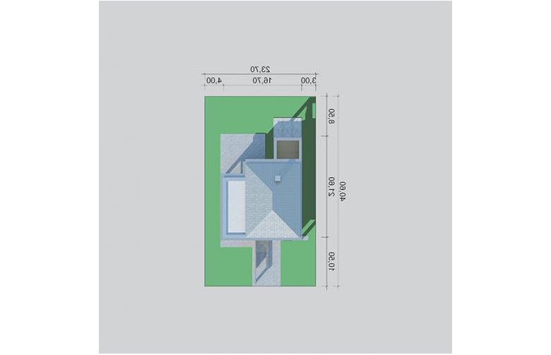 Projekt domu z poddaszem LK&1170 - Usytuowanie - wersja lustrzana