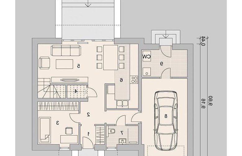 Projekt domu wielorodzinnego LK&1183 - rzut parteru