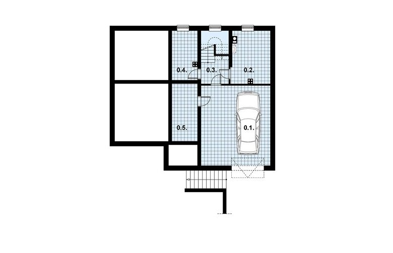 Projekt domu jednorodzinnego A-114 - 