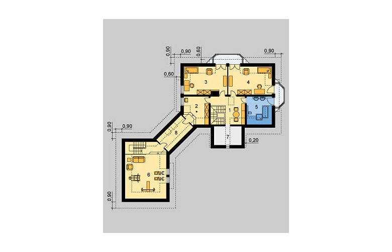 Projekt domu piętrowego LK&782 - poddasze