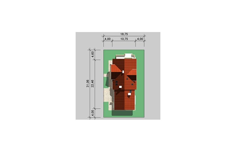 Projekt domu bliźniaczego LK&776 - Usytuowanie