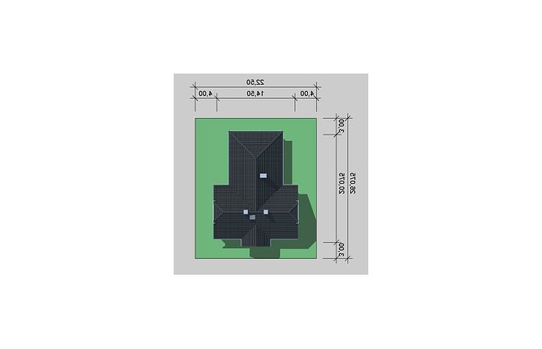 Projekt domu wielorodzinnego LK&781 - Usytuowanie - wersja lustrzana