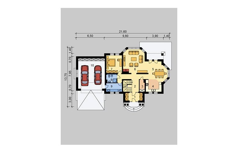 Projekt domu piętrowego LK&798 - parter