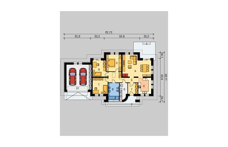 Projekt domu parterowego LK&811 - parter