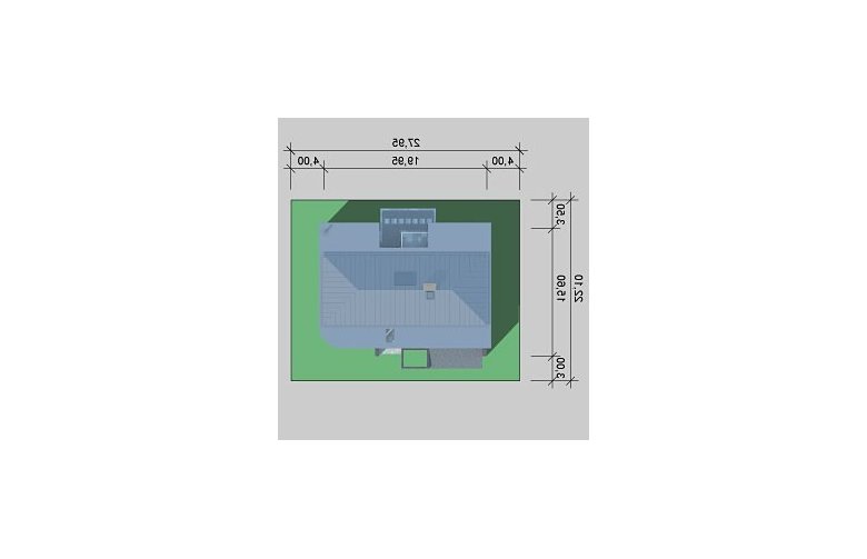 Projekt domu szkieletowego LK&803 - Usytuowanie - wersja lustrzana