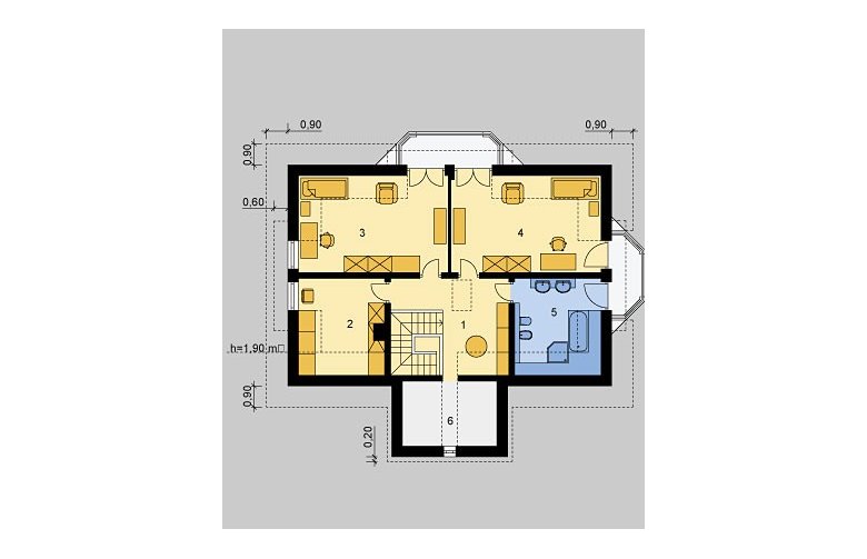 Projekt domu piętrowego LK&797 - poddasze