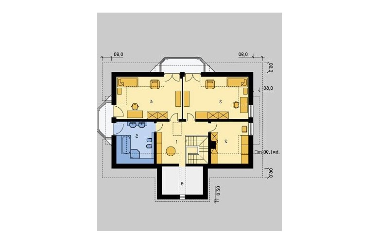 Projekt domu piętrowego LK&797 - poddasze