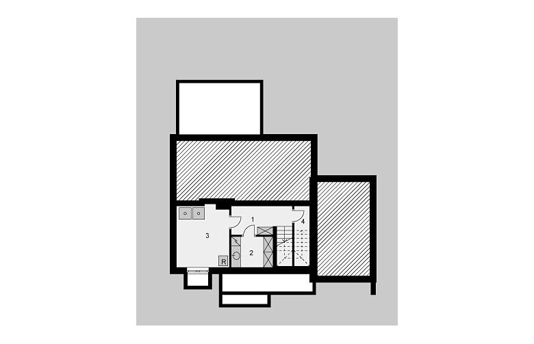 Projekt domu wielorodzinnego LK&773 - piwnica