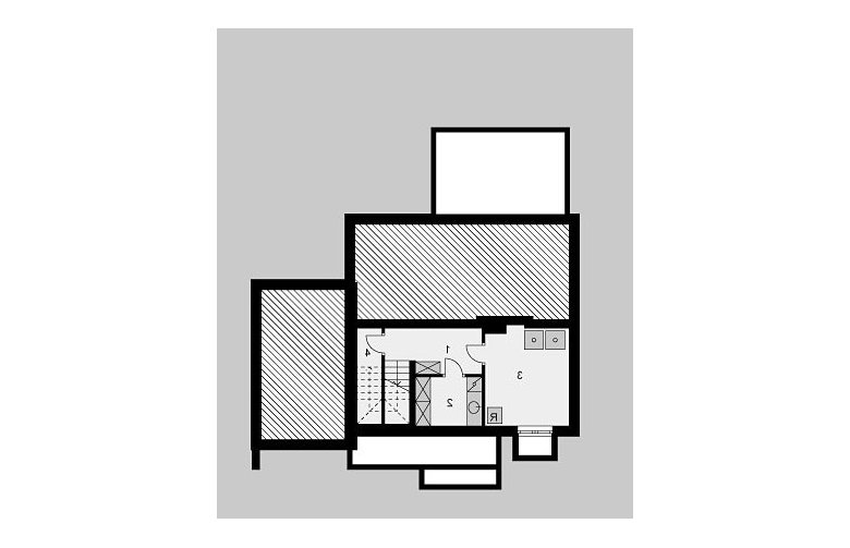 Projekt domu wielorodzinnego LK&773 - piwnica