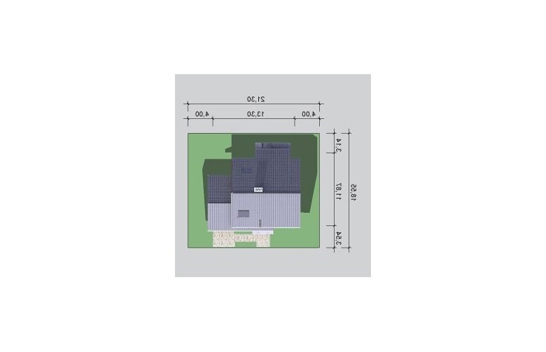 Projekt domu wielorodzinnego LK&773 - Usytuowanie - wersja lustrzana