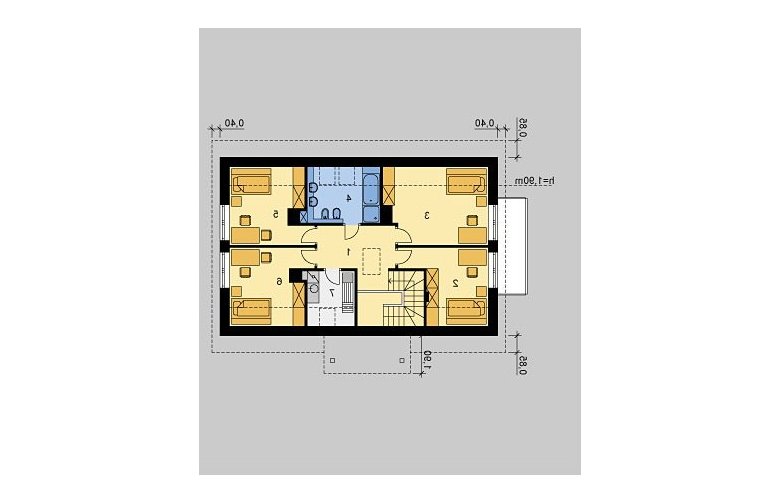Projekt domu wielorodzinnego LK&808 - poddasze