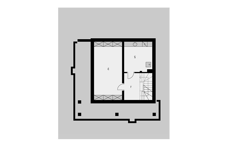 Projekt domu wielorodzinnego LK&818 - piwnica