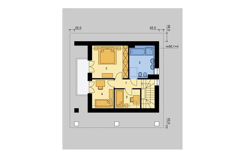 Projekt domu wielorodzinnego LK&818 - poddasze