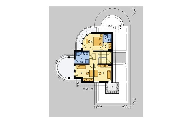 Projekt domu szkieletowego LK&827 - piętro