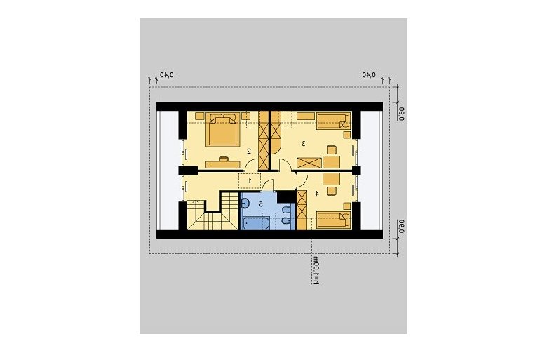 Projekt domu wielorodzinnego LK&830 - poddasze