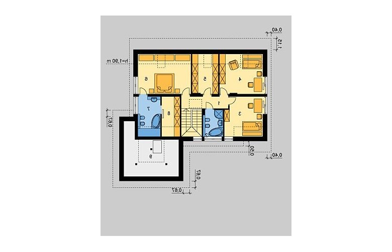 Projekt domu wielorodzinnego LK&814 - poddasze