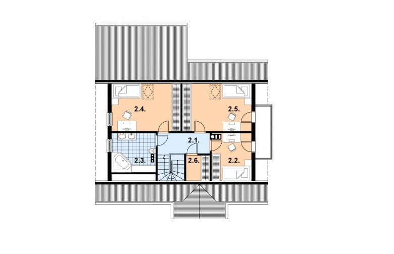 Projekt domu z bala L-99 BAL - 