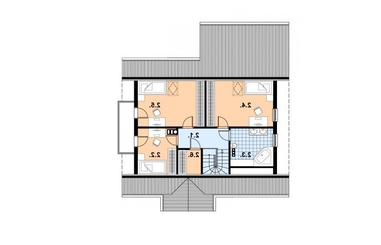 Projekt domu z bala L-99 BAL - 