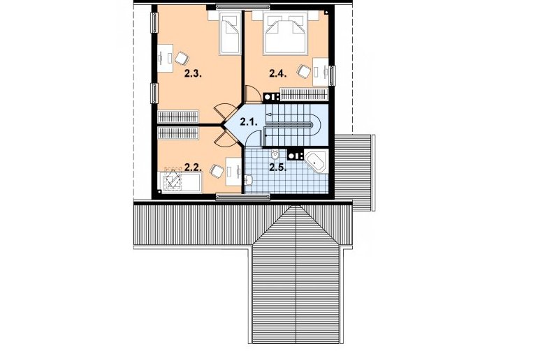 Projekt domu z bala A-101 BAL - 