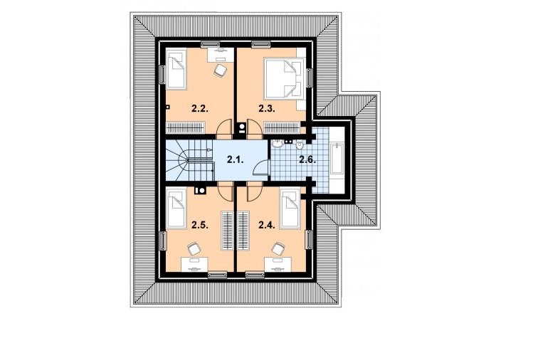 Projekt domu z bala A-102 BAL - 