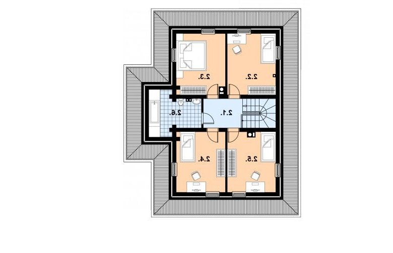 Projekt domu z bala A-102 BAL - 