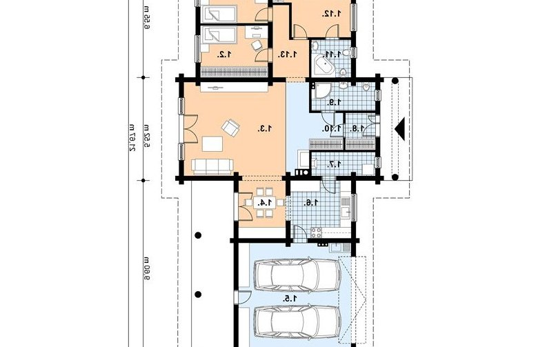 Projekt domu szeregowego A-105 BAL - 