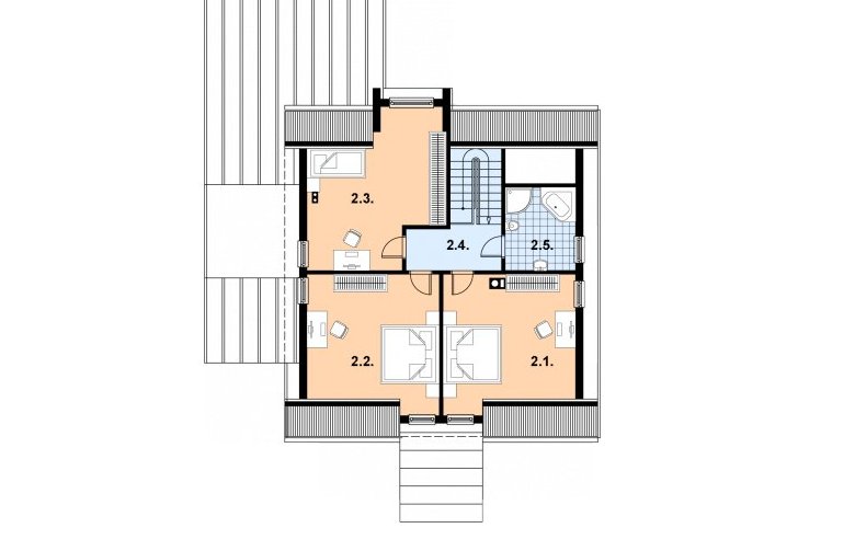 Projekt domu z bala A-109 BAL - 