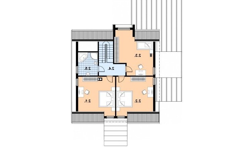 Projekt domu z bala A-109 BAL - 