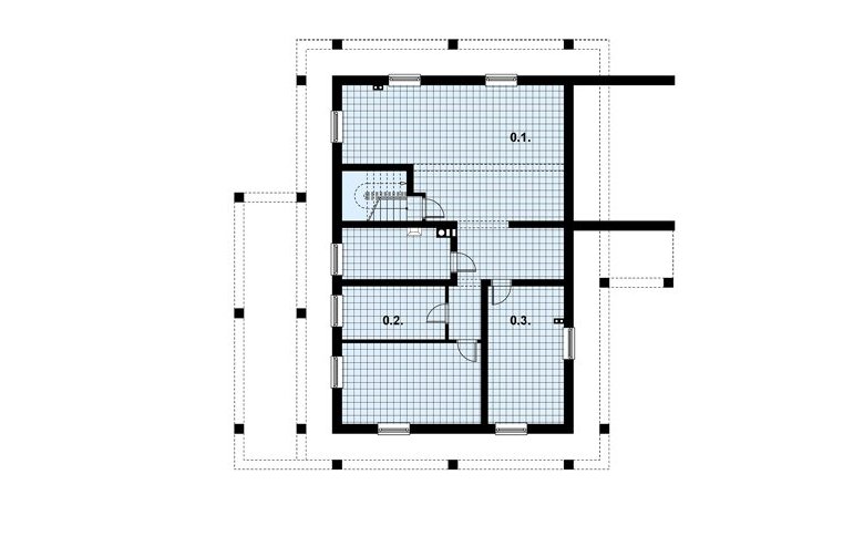 Projekt domu z bala A-111 BAL - 